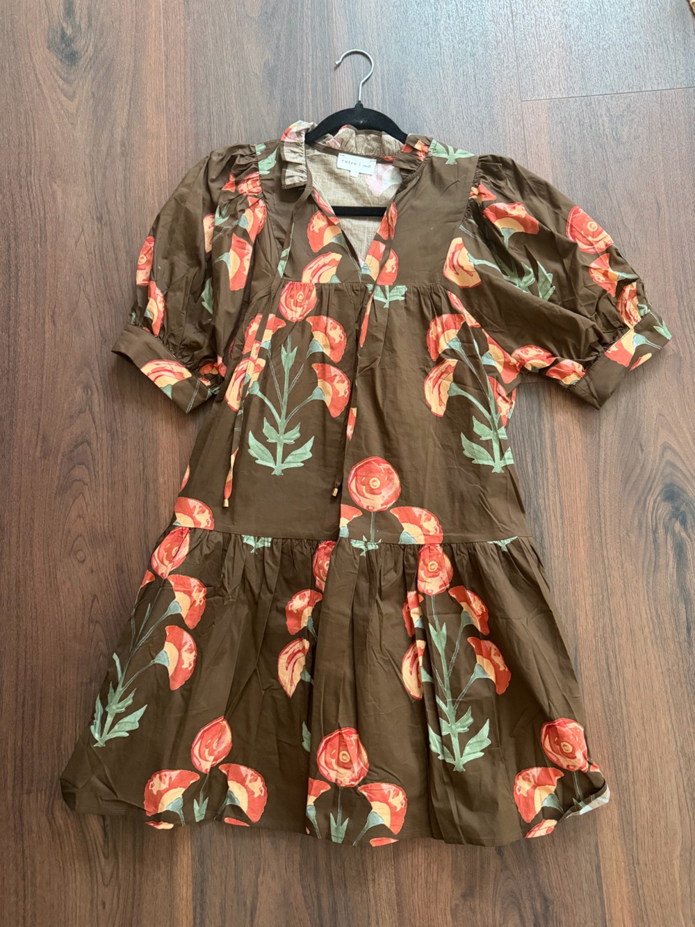Boutique berry sweet dress in brown